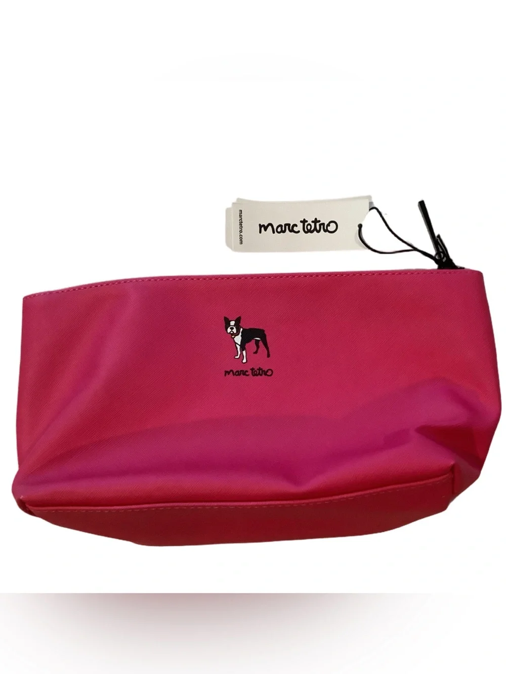 Marc Tetro Dogs With Flowers Cosmetic Bag New